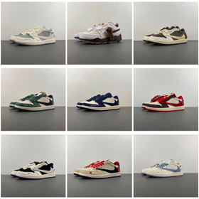 Nike Travis Scott x Jordan Air Jordan 1 Low Low-Top Skate Shoes-5105  